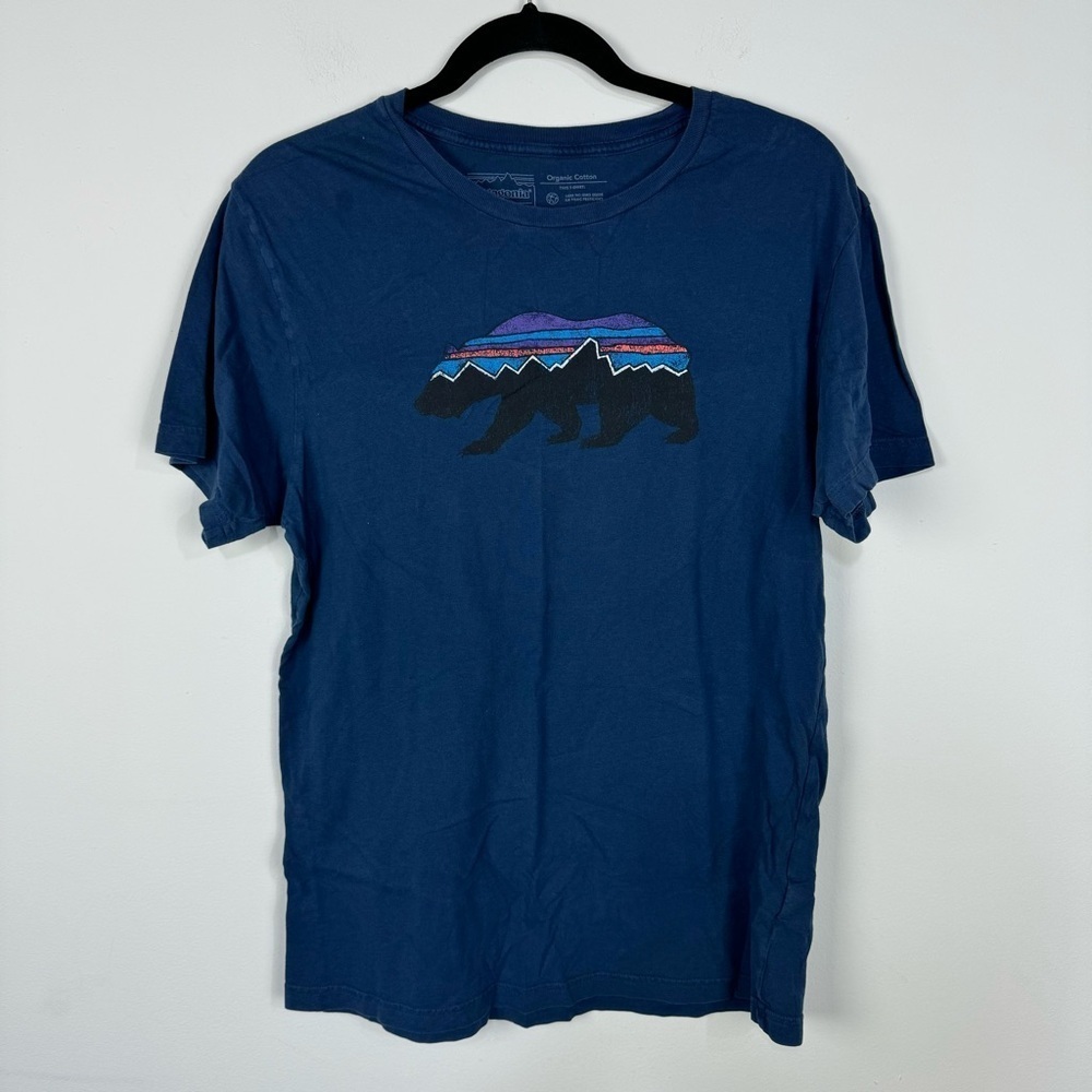 Patagonia Navy Blue Short Sleeve Top Outdoor T-Shirt Hiking Trail
